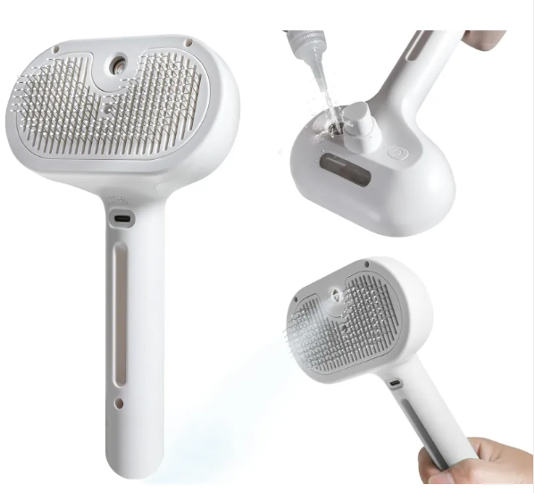 Pet Hair Spray Brush – 2-in-1 Grooming Brush with Water Sprayer for Dogs & Cats UK