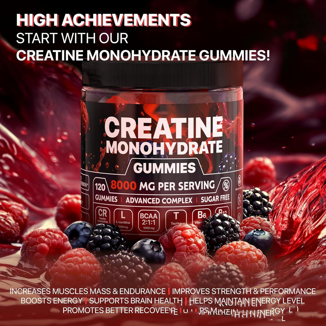 Muscle Boost Gummies – Creatine & Vitamin Fitness Gummies UK