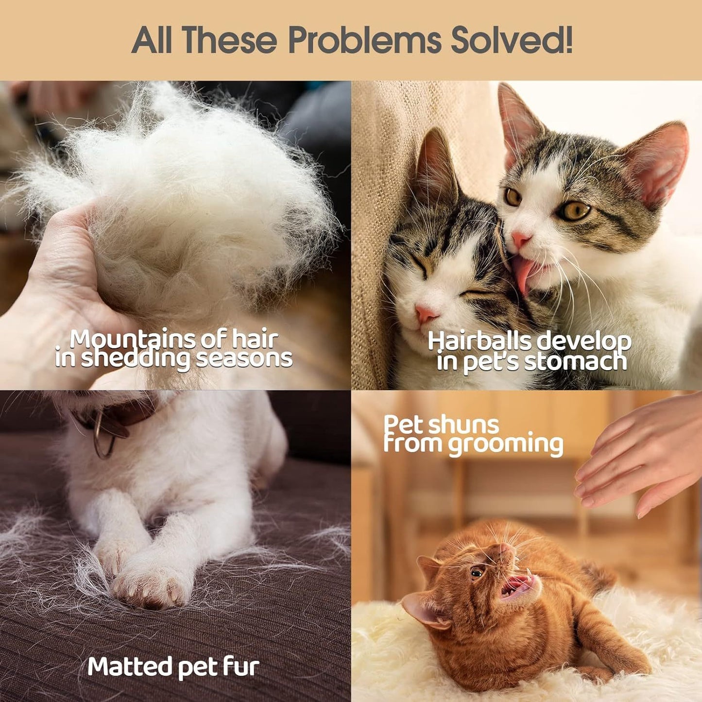 Upgrade Pet Grooming Gloves Cat Brushes