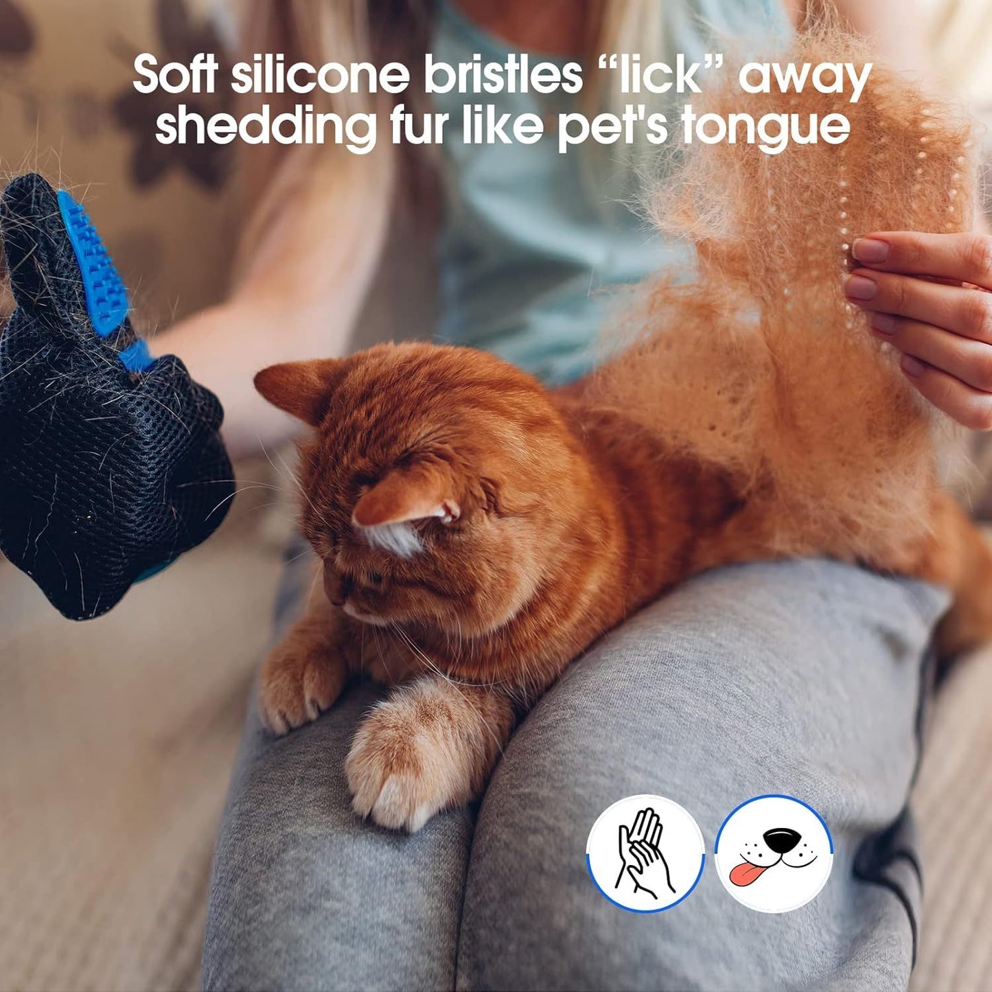 Upgrade Pet Grooming Gloves Cat Brushes