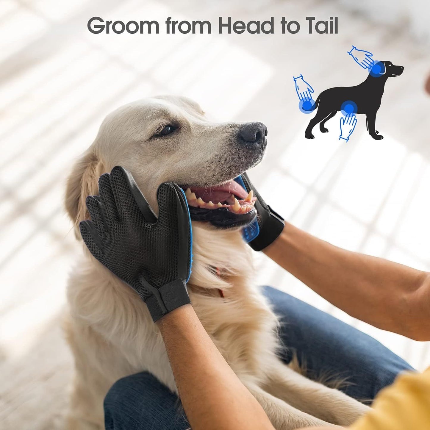 Upgrade Pet Grooming Gloves Cat Brushes