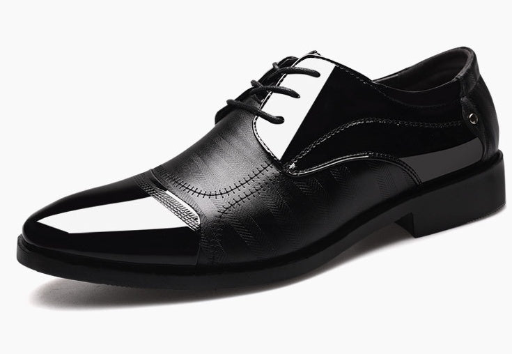 Men’s Business Dress Shoes – Pointed Toe PU Leather Wedding Shoes UK