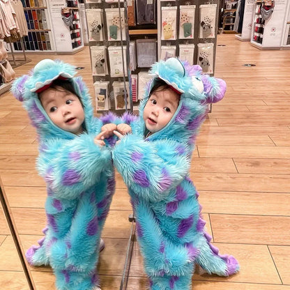 Cute Animal Baby Jumpsuit With Hooded Zipper – Newborn Romper UK
