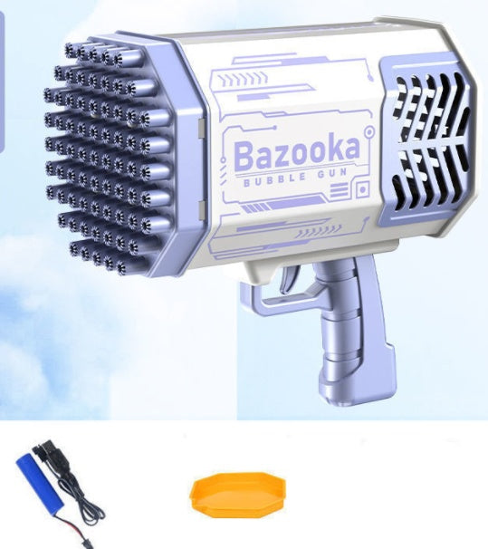 Bubble Gun Rocket – 69-Hole Automatic Bubble Blower with LED Lights UK