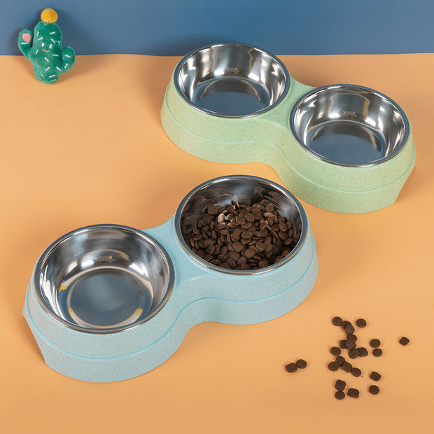 Double Pet Bowls Dog Food Water