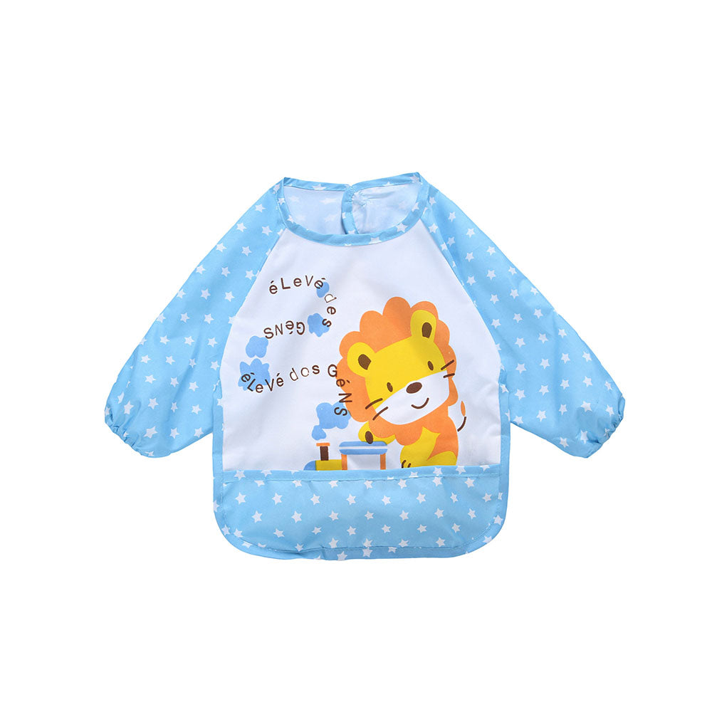 Classic Long Sleeve Lace-Up Smock – Waterproof Art &amp; Meal Apron for Kids UK