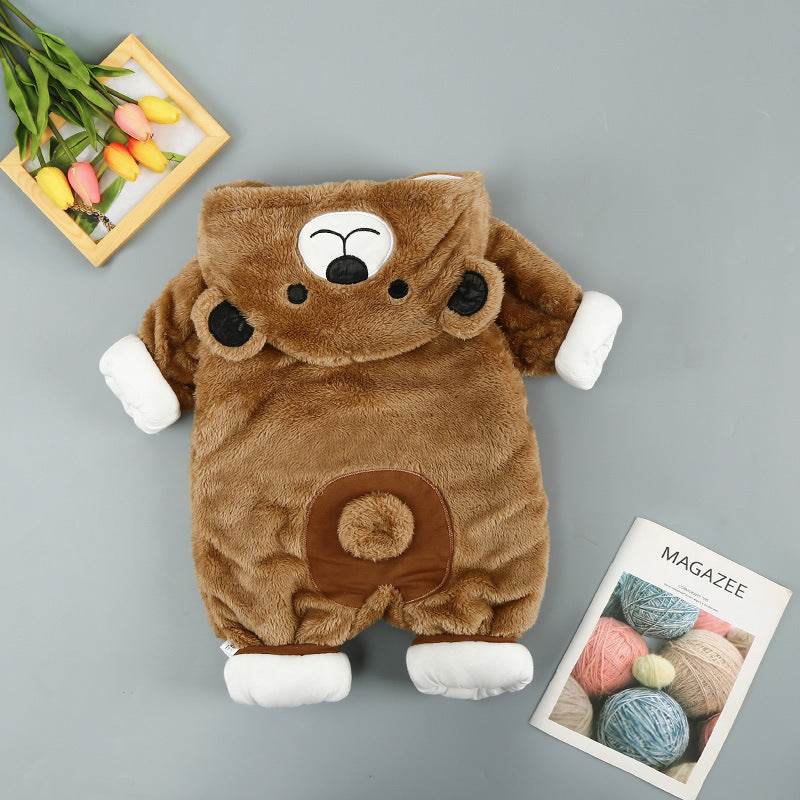 Cotton Baby Onesies Hooded Zip Romper – Warm Infant Jumpsuit UK