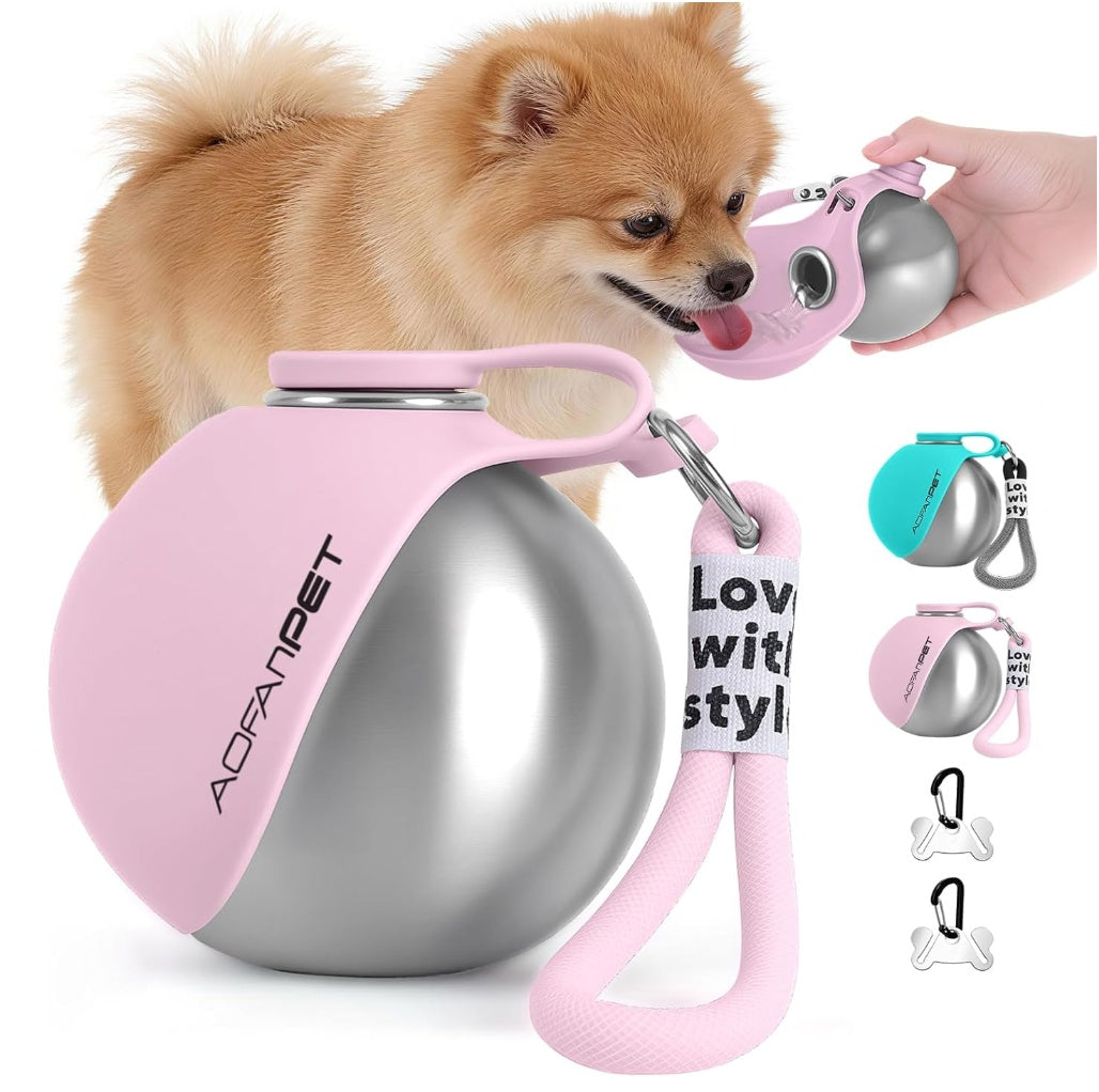 Portable Pet Water Bottle – Stainless Steel Dog Travel Water Cup UK