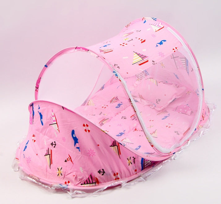 Foldable Baby Bed Net With Pillow – 2-Piece Mosquito Net Set UK