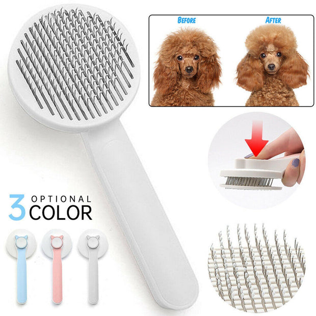 CN Cat Grooming Brush, Self Cleaning Slicker