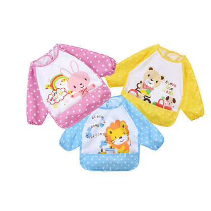 Classic Long Sleeve Lace-Up Smock – Waterproof Art &amp; Meal Apron for Kids UK