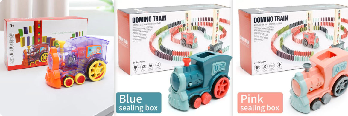 Domino Train Toy – Electric Auto-Release Building Blocks Train UK