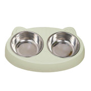 Pet Double Bowls, Stainless Steel Pet Food Bowl