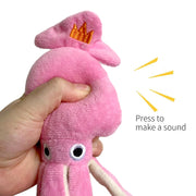 Cute Squid Plush Dog Chew Toys