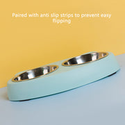 Pet Double Bowls, Stainless Steel Pet Food Bowl