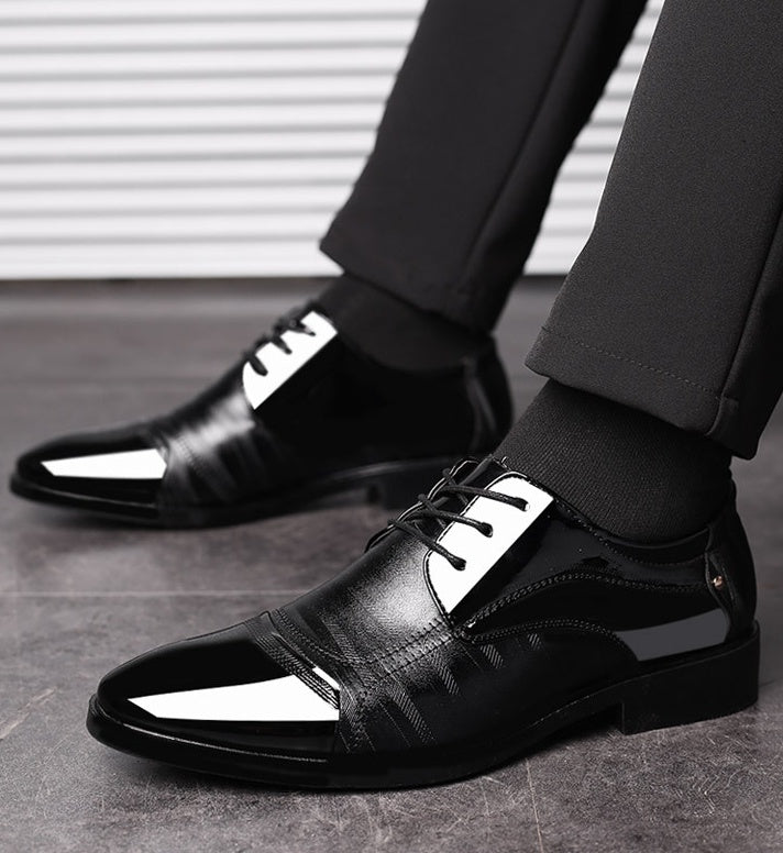 Men’s Business Dress Shoes – Pointed Toe PU Leather Wedding Shoes UK