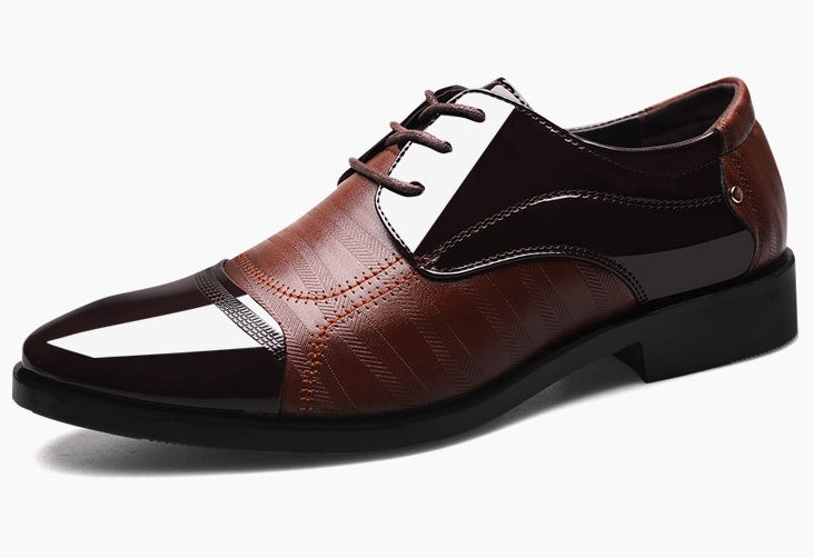 Men’s Business Dress Shoes – Pointed Toe PU Leather Wedding Shoes UK