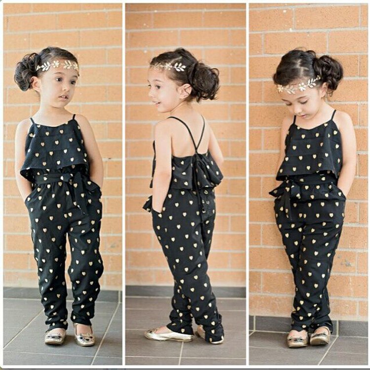 Girls Summer Polka Dot Jumpsuit – Kids Cotton Sleeveless Outfit UK