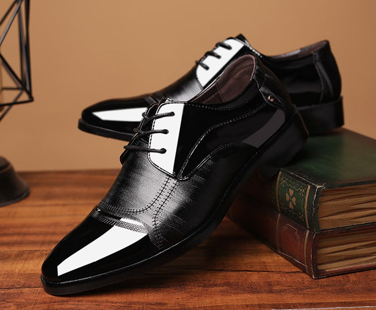 Men’s Business Dress Shoes – Pointed Toe PU Leather Wedding Shoes UK