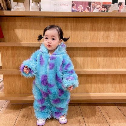 Cute Animal Baby Jumpsuit With Hooded Zipper – Newborn Romper UK