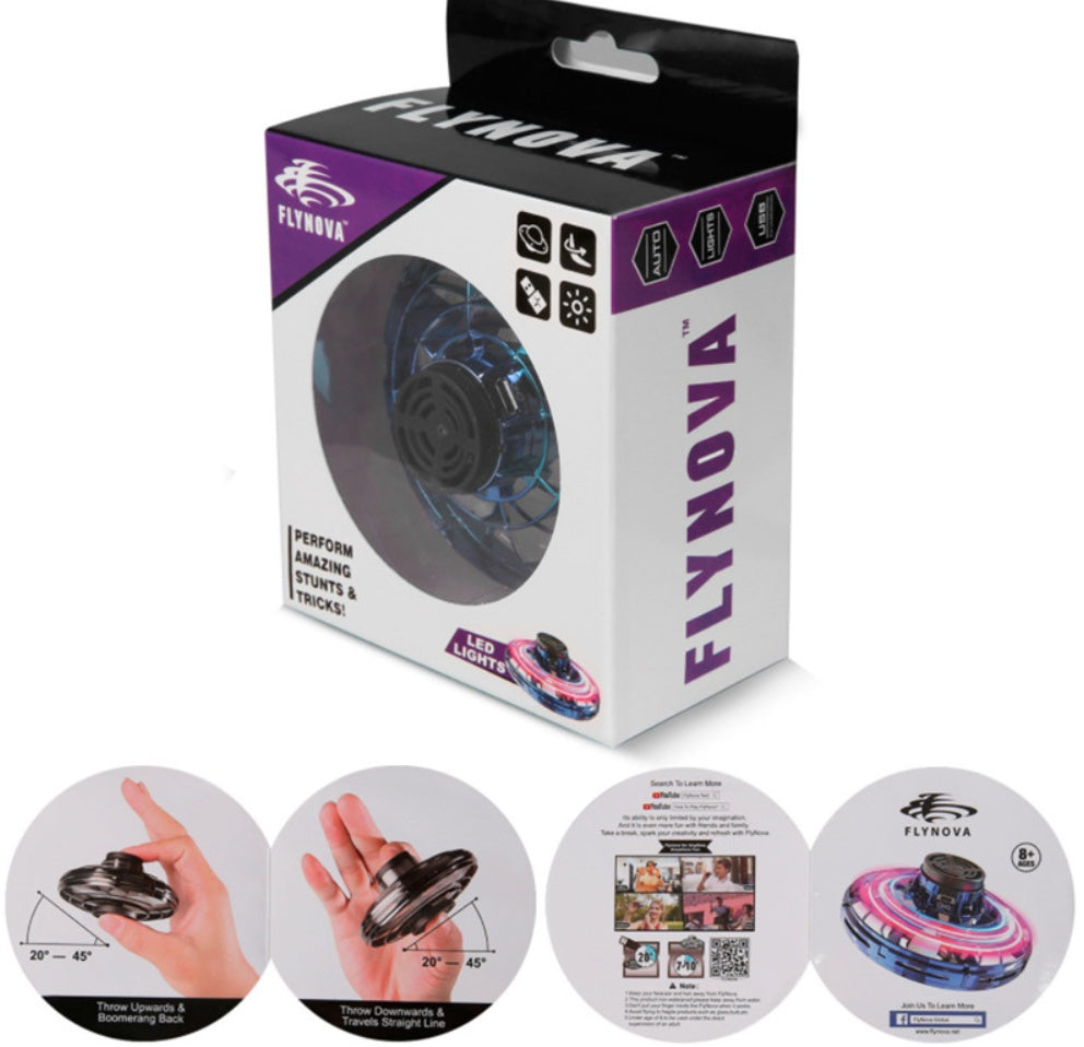 Mini Fingertip Gyro Drone – LED UFO Spinner Toy for Kids UK