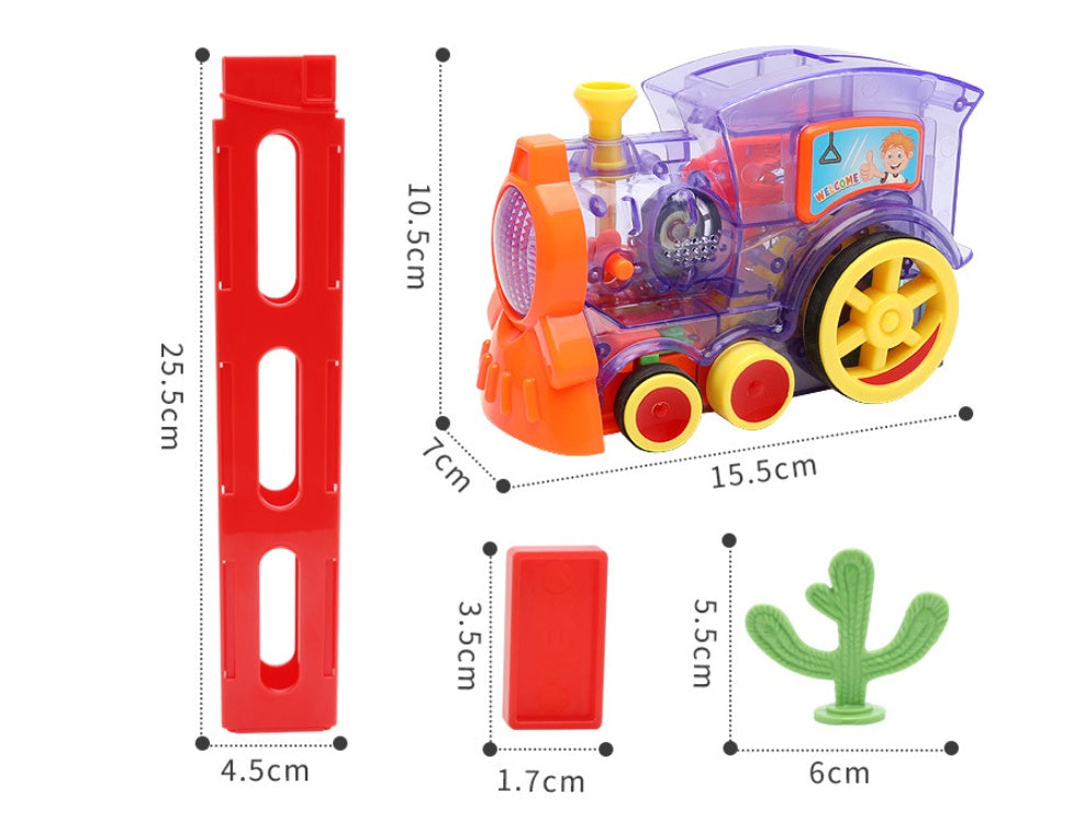 Domino Train Toy – Electric Auto-Release Building Blocks Train UK