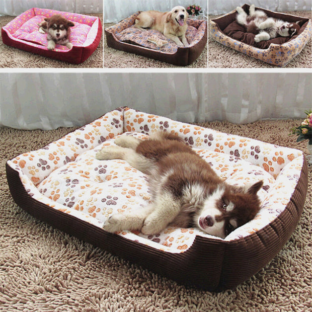 Pet Dog Beds Mats Soft Plush Warm Sofa