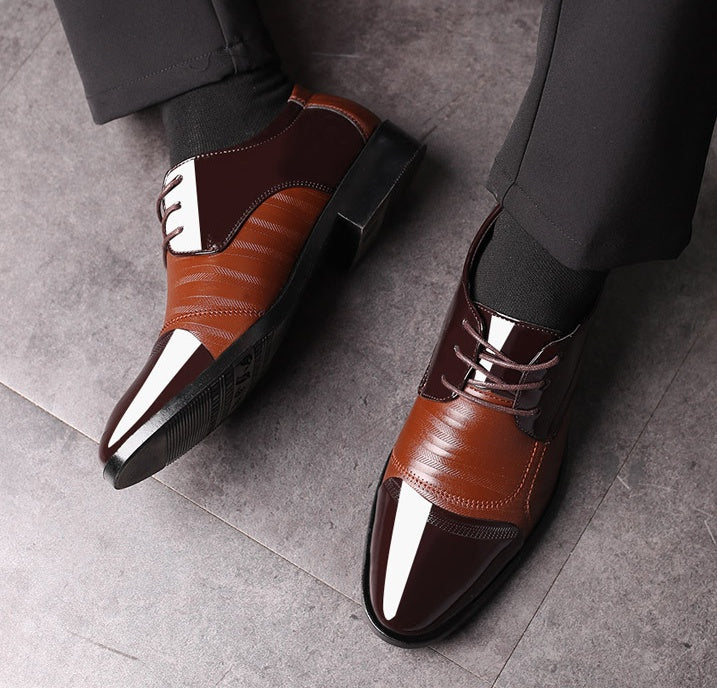 Men’s Business Dress Shoes – Pointed Toe PU Leather Wedding Shoes UK