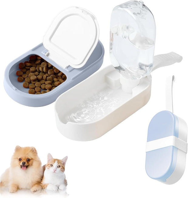 Dog Water Bottle Dog Bowl 2-in-1 Food