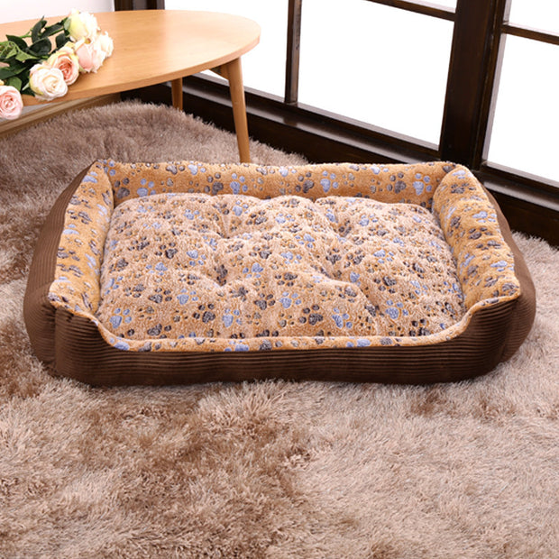 Pet Dog Beds Mats Soft Plush Warm Sofa