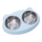 Pet Double Bowls, Stainless Steel Pet Food Bowl