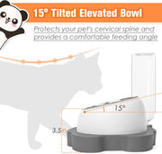 Elevated Dog Cat Bowls Tilted Cat Food And Water