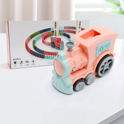 Domino Train Toy – Electric Auto-Release Building Blocks Train UK