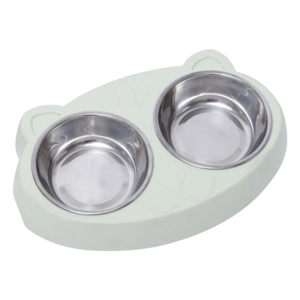 Pet Double Bowls, Stainless Steel Pet Food Bowl