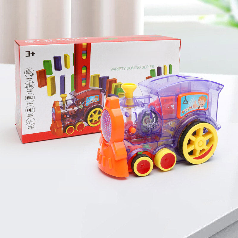 Domino Train Toy – Electric Auto-Release Building Blocks Train UK
