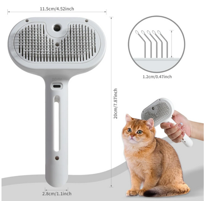 Pet Hair Spray Brush – 2-in-1 Grooming Brush with Water Sprayer UK