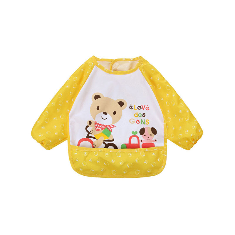 Classic Long Sleeve Lace-Up Smock – Waterproof Art &amp; Meal Apron for Kids UK