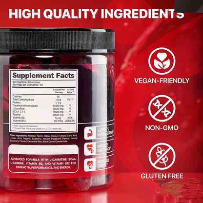 Muscle Boost Gummies – Creatine &amp; Vitamin Fitness Gummies UK