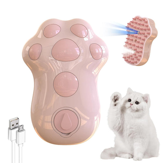 Self-Cleaning Cat Steam Brush For Shedding