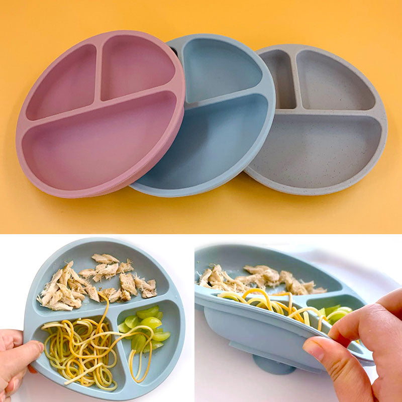 Cute Cartoon Silicone Suction Plate – Baby Feeding Plate with Suction Base UK