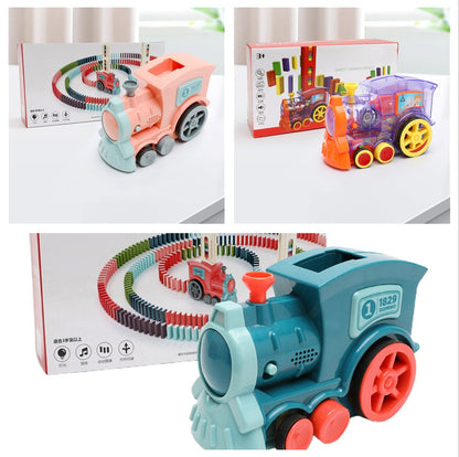 Domino Train Toy – Electric Auto-Release Building Blocks Train UK