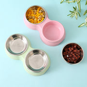 Double Pet Bowls Dog Food Water