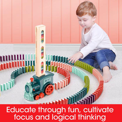 Domino Train Toy – Electric Auto-Release Building Blocks Train UK