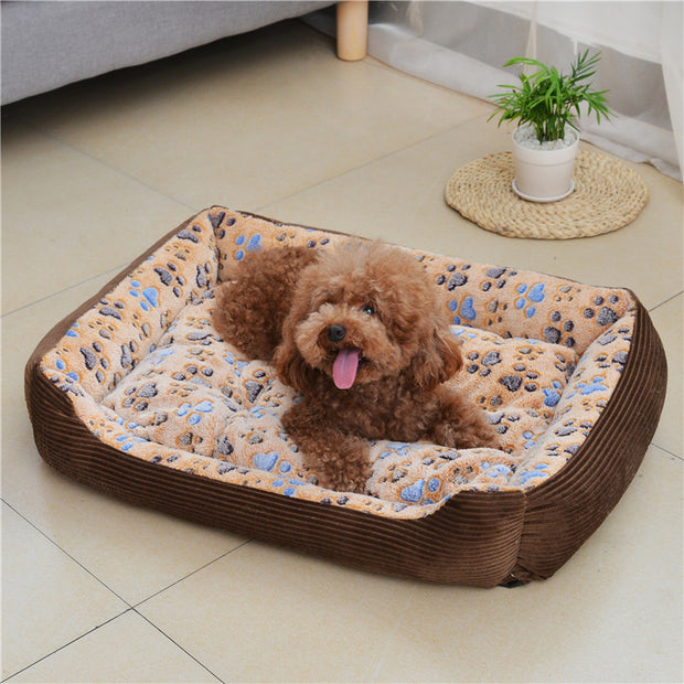 Pet Dog Beds Mats Soft Plush Warm Sofa