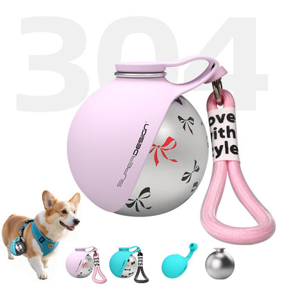 Portable Pet Water Bottle – Stainless Steel Dog Travel Water Cup UK